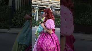 Lady Tremaine Anastasia amp Drizella walk through Fantasyland  Disneyland 92224 [upl. by Rigdon]