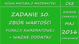 Zadanie 10 Matura CKE Maj 2016 PP Funkcje [upl. by Arukas136]