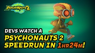 Tim Schafer amp Devs React to Psychonauts 2 Speedrun  Tips [upl. by Lindell972]