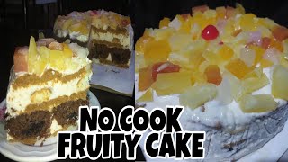 FRUITY ICE CREAM CAKE  NO COOK  NO BAKE NO STEAMVERY EASY RECIPE [upl. by Lahey]