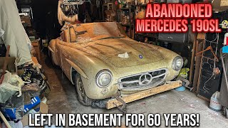 First Wash in 60 Years ABANDONED in Basement Mercedes 190SL  Car Detailing Restoration [upl. by Irual304]