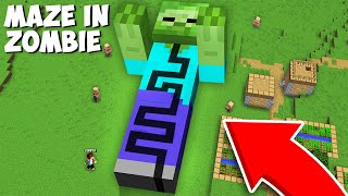 MAZE INSIDE A ZOMBIE GIANT IN MINECRAFT [upl. by Nahtaj827]