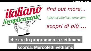 Programma settimanale corso di italiano dal 6 all11 marzo 2023 [upl. by Megan732]