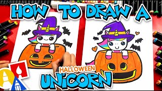 How To Draw A Halloween Unicorn [upl. by Burk174]