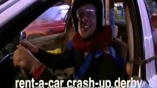 Jackass 1 Rentacar crashupderby [upl. by Ennoid]