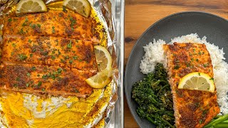 Oven Baked Lemon Pepper Salmon in Foil recipe  Baked Salmon recipe [upl. by Trillby769]