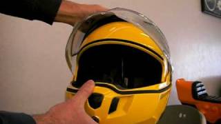 SkiDoo BRP Bombardier Modular Flip Up Snowmobile helmet 1 [upl. by Alasteir]