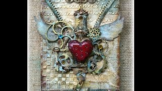 Steampunk Style Mixed Media Canvas [upl. by Maynord]