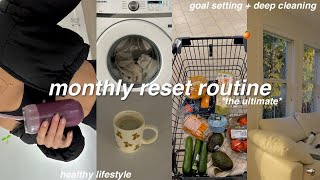 MONTHLY RESET ROUTINE🧺 deep clean amp organize  goal setting maintaining a healthy lifestyle [upl. by Viridi]