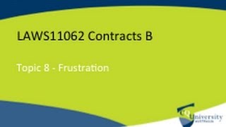 Contract Law Doctrine of Frustration [upl. by Schlosser]