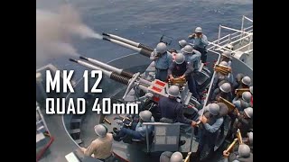 MK 12 Quad Bofors 40mm In Action 1967 [upl. by Jona864]