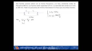 umh1148 201314 Lec005b Problema Interferencias Oscilaciones y ondas [upl. by Geesey]