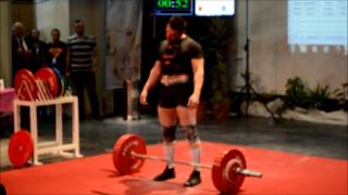 Mathieu Noirbent  Cinquième en 93 kg au Championnat de France de Force Athlétique 2014 [upl. by Eilrahs]