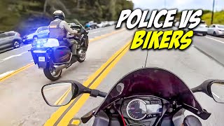 MOTORCYCLE POLICE CHASE  COPS vs BIKERS  ANGRY amp COOL COPS 2024 [upl. by Drabeck]