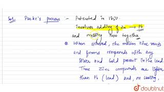 Parke\s process used in desilverisation of lead based on the [upl. by Trisha189]