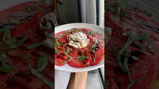 Tomato burrata salad for a quick and easy after school snack caprese salad snacks schooltime [upl. by Meekar]