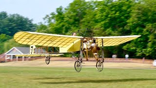 The Oldest Flying Airplane in the US 1909 Bleriot XI Hops at Old Rhinebeck [upl. by Willing]