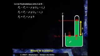 MK Flu 1  4B  Application de la loi de lhydrostatique au baromètre [upl. by Yesnik904]