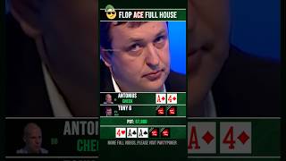 Flop Ace full house😲 poker [upl. by Novat]