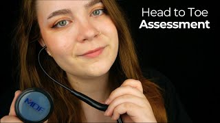 Realistic Head to Toe Assessment Cranial Nerve Tests Lots of Palpation 🩺 Medical ASMR RP [upl. by Keely]