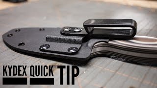 Kydex Quick Tip 1  A quick and easy way to mount clips to your sheaths [upl. by Anilac]