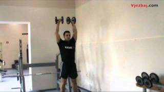 Rameni potisak bučicama Dumbbell Shoulder Press [upl. by Kirenoj]