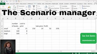 How to use the Scenario manager in Excel [upl. by Hercule]