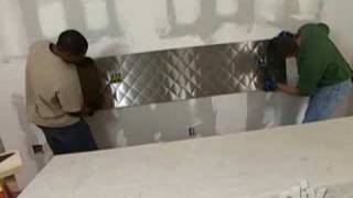 Install Stainless Backsplash [upl. by Eddie]