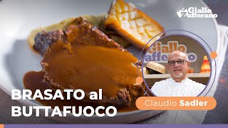 BRASATO al BUTTAFUOCO la ricetta dello Chef stellato Claudio Sadler 😋🥩🍷 [upl. by Carlee245]