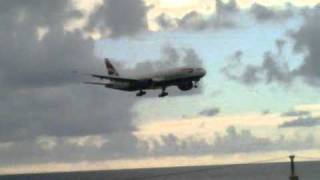 British Airways landing in Montego Bays Sangster International Airport on 11th September 2010 [upl. by Enel]