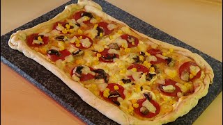 Rezept Pizzateig selber machen schnell ohne Hefe arbeiten [upl. by Lewanna]