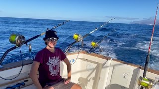 Sea Fishing in Puerto Rico Gran Canaria Wahoo Fish [upl. by Eitsyrc]