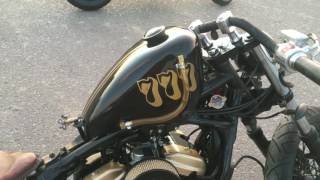 HONDA SHADOW VLX600 BOBBER BUILD quotHollyquot [upl. by Theo340]