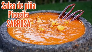 SALSA DE PIÑA Y CHILE DE ARBOL PICOSITA SABROSA [upl. by Fitzgerald674]