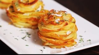 Parmesan Potato Stacks Recipe [upl. by Nelra775]