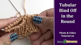 Sewn Tubular Bind Off in the Round for 11 Ribbing [upl. by Ahsina]