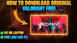 HOW TO DOWNLOAD VALORANT ON LAPTOP  HOW TO INSTALL VALORANT  DOWNLOAD VALORANT ON PC [upl. by Lyle]