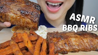 ASMR BBQ Ribs with Sweet Potatoes Fries Yummy Relaxing Eating Sounds  NE Lets Eat [upl. by Madlin]