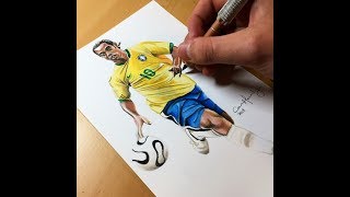 Drawing Ronaldinho [upl. by Rosie]