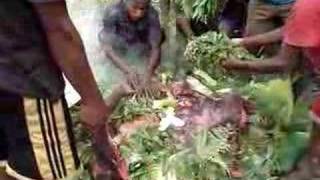 hot stone cooking The Yali Tribe [upl. by Arly]