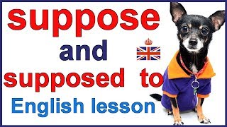 SUPPOSE and SUPPOSED TO  English lesson [upl. by Anabal]