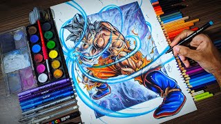 Speed Drawing Goku ultra instinct  Dragon Ball Super [upl. by Yurt93]