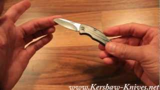 Kershaw Little Lockback Grey Knife 5300GRY  Video Demo [upl. by Yspyg]