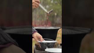 Hungarian Goulash outdoorcooking comfortfood wood [upl. by Gnus]