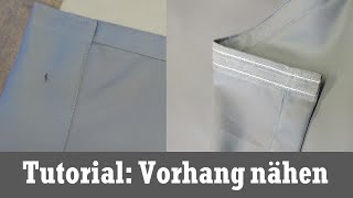 Tutorial VorhangGardine nähen [upl. by Yesnikcm]