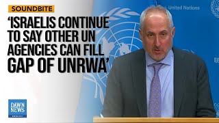 Journalist Grills UN on Israeli Comments on UNRWA  Dawn News English [upl. by Dacy987]