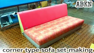 how to upholstery L shape memory foam sofa set step by step tutorial [upl. by Anatak183]