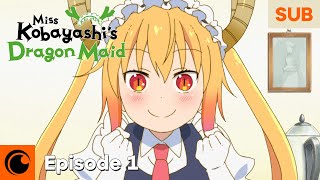 Miss Kobayashis Dragon Maid Episode 1  The Strongest Maid in History Tohru [upl. by Bravar]