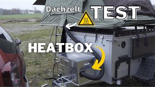 So heizen wir unser Dachzelt  Erster Test Heizkiste 🔥 Standheizung in Alubox [upl. by Blen]