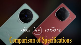 vivo X100s vs vivo iQOO 12 A Comparison of Specifications [upl. by Ierna]